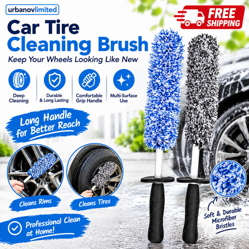 Car wheel cleaning brush - brush, plush