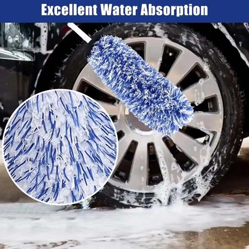 Car wheel cleaning - wheel, brush