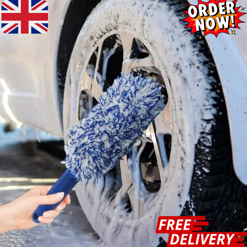 Car wheel cleaning - wheel, brush