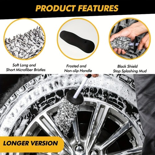 Car wheel cleaning brush - wheel,