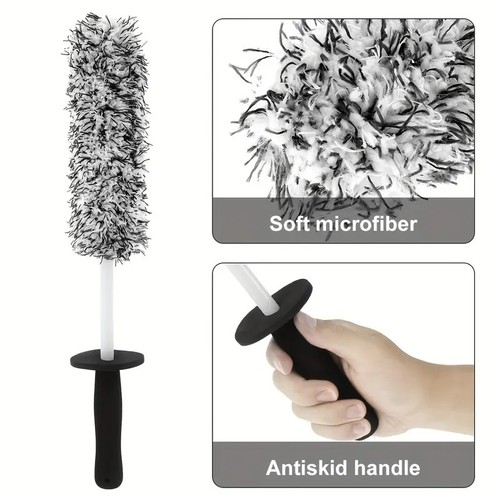 Car wheel cleaning brush - wheel, plush