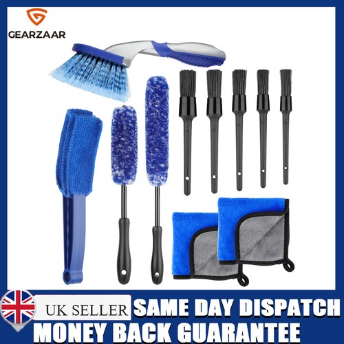 Car detailing brush set - car,