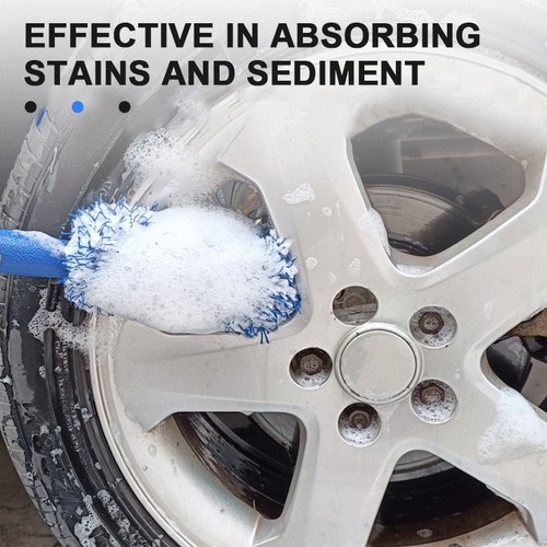 Car wheel cleaning - wheel, brush